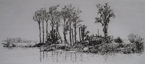 Andreas Schotel - Ets landschap kopen? Bied vanaf 40!