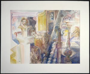Franscz Witte - Aquarel op papier, Huiskamer kopen? Bied vanaf 1!
