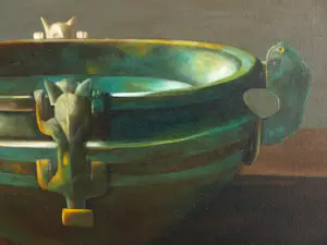 Cornelis de Koning - Olieverf op doek , Bronzen watervat - Lijst, 73 x 103 cm kopen? Bied vanaf 500!