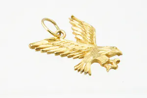 Sierlijke 14 karaats geel-gouden hanger "Adelaar met gespreide vleugels" kopen? Bied vanaf 45!