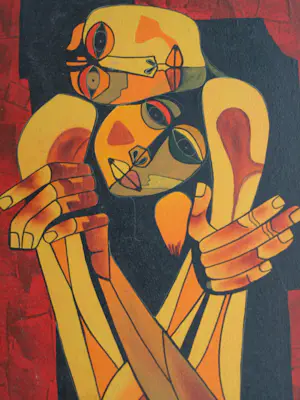 Niet of onleesbaar gesigneerd - Acrylverf op doek , Verbonden – gesigneerd - 2011 kopen? Bied vanaf 1!