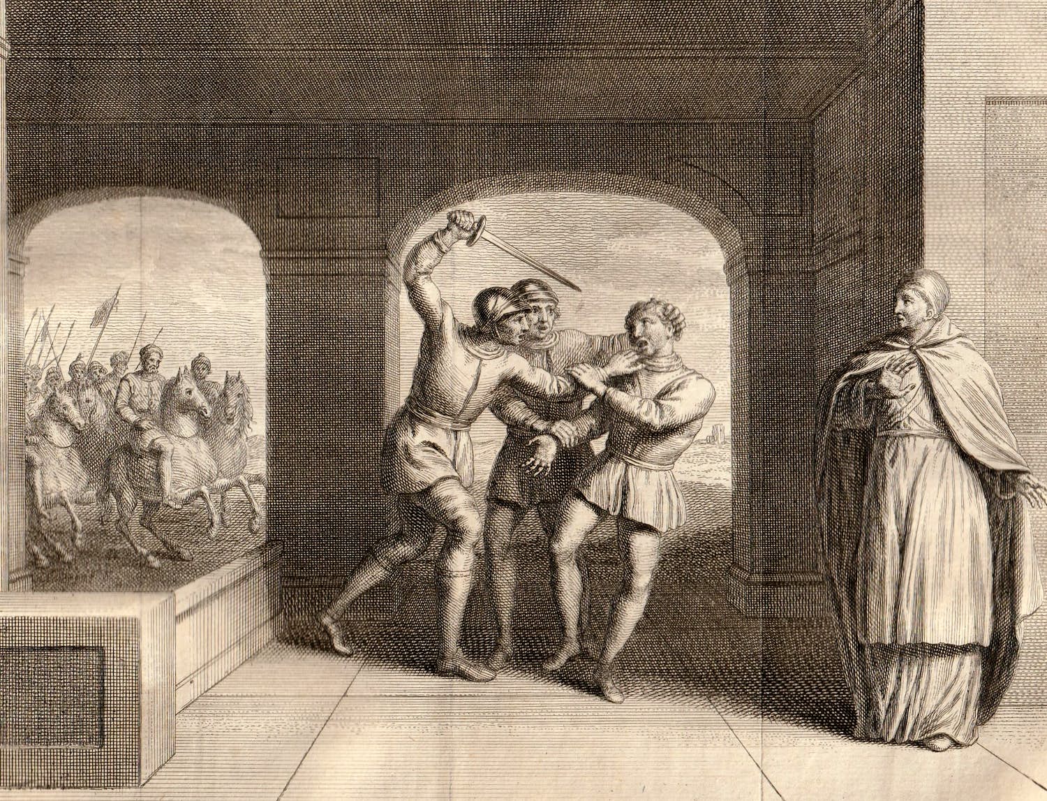 Pieter Tanjé - Hertog Godefrid de Noorman wordt door Graave Everard gedood kopen? Bied vanaf 10!