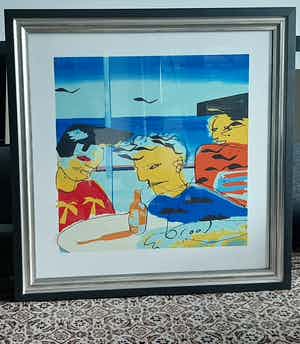 Herman Brood - Cruise. Mét certificaat Brood Erven. Zeer mooie kleuren verkocht voor € 400!