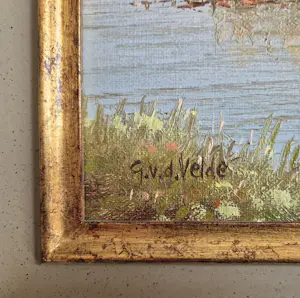 Gien Brouwer - Hollands olieverfschilderij Gien Brouwer eenden polder kopen? Bied vanaf 100!