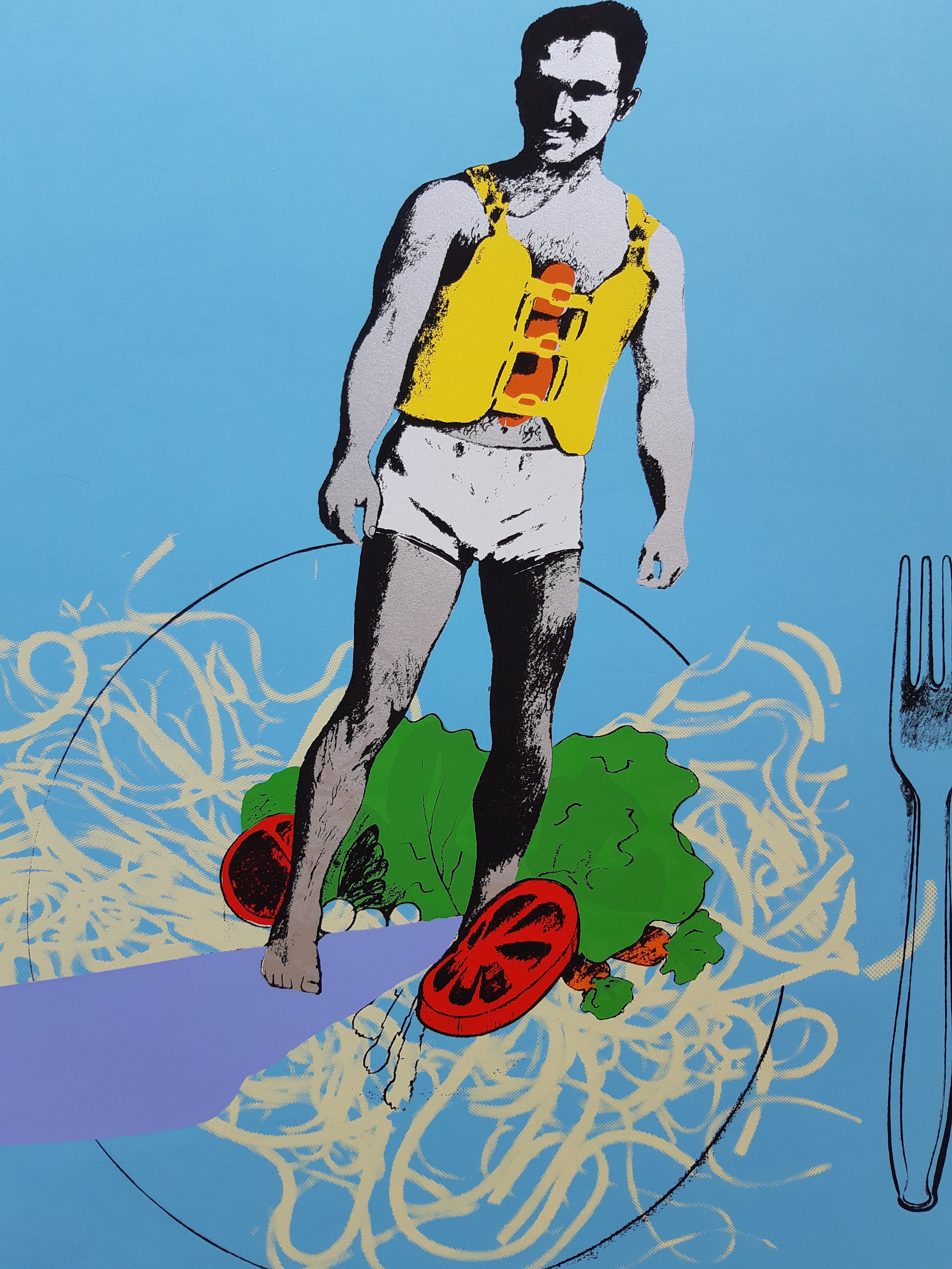 Niet of onleesbaar gesigneerd - Menu van een sportman kopen? Bied vanaf 1!