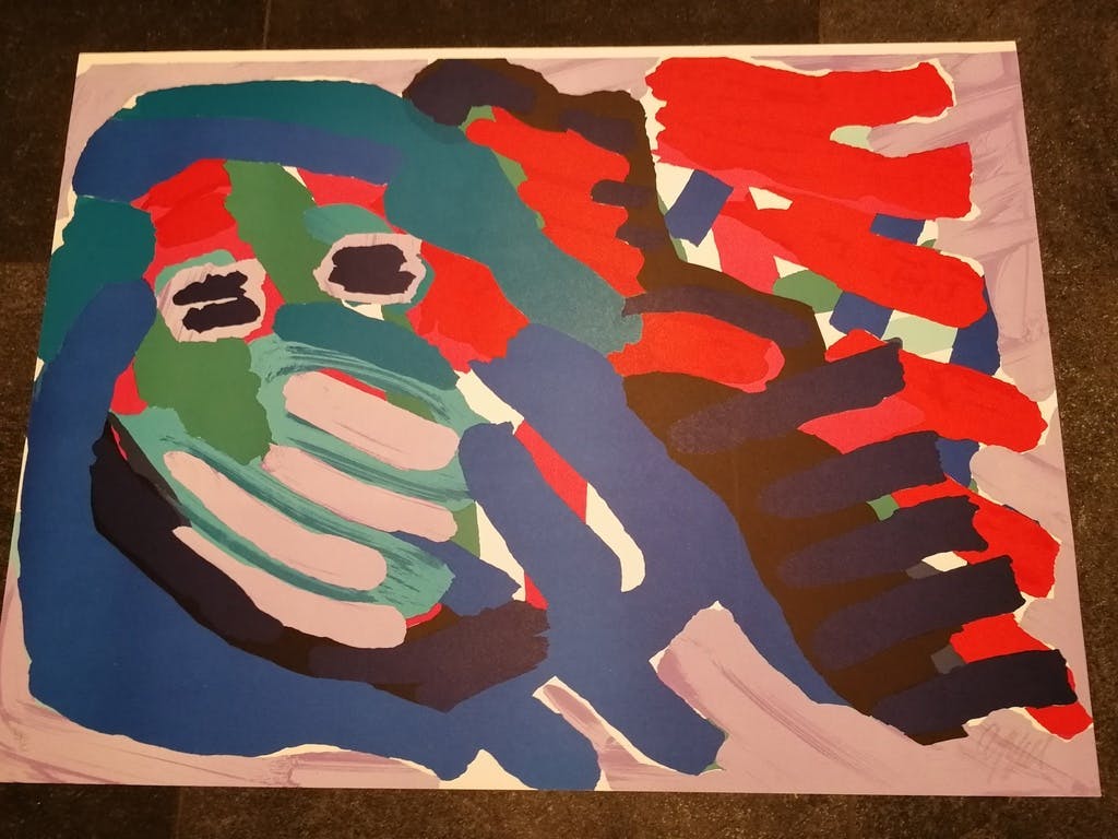 Karel Appel - Laatste keer - 'Another Blue Head Again' handgesigneerde kleurenlitho 1978 kopen? Bied vanaf 590!