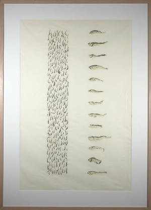 Miranda Penning - Linosnede op Japans papier, Zonder titel (Zeer groot en zwaar!) kopen? Bied vanaf 100!