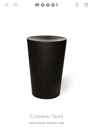 Marcel Wanders - Mooi Container Stool Zwart kopen? Bied vanaf 80!