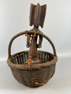 Fang - African Fang beeldje in mand - Gabon. kopen? Bied vanaf 45!