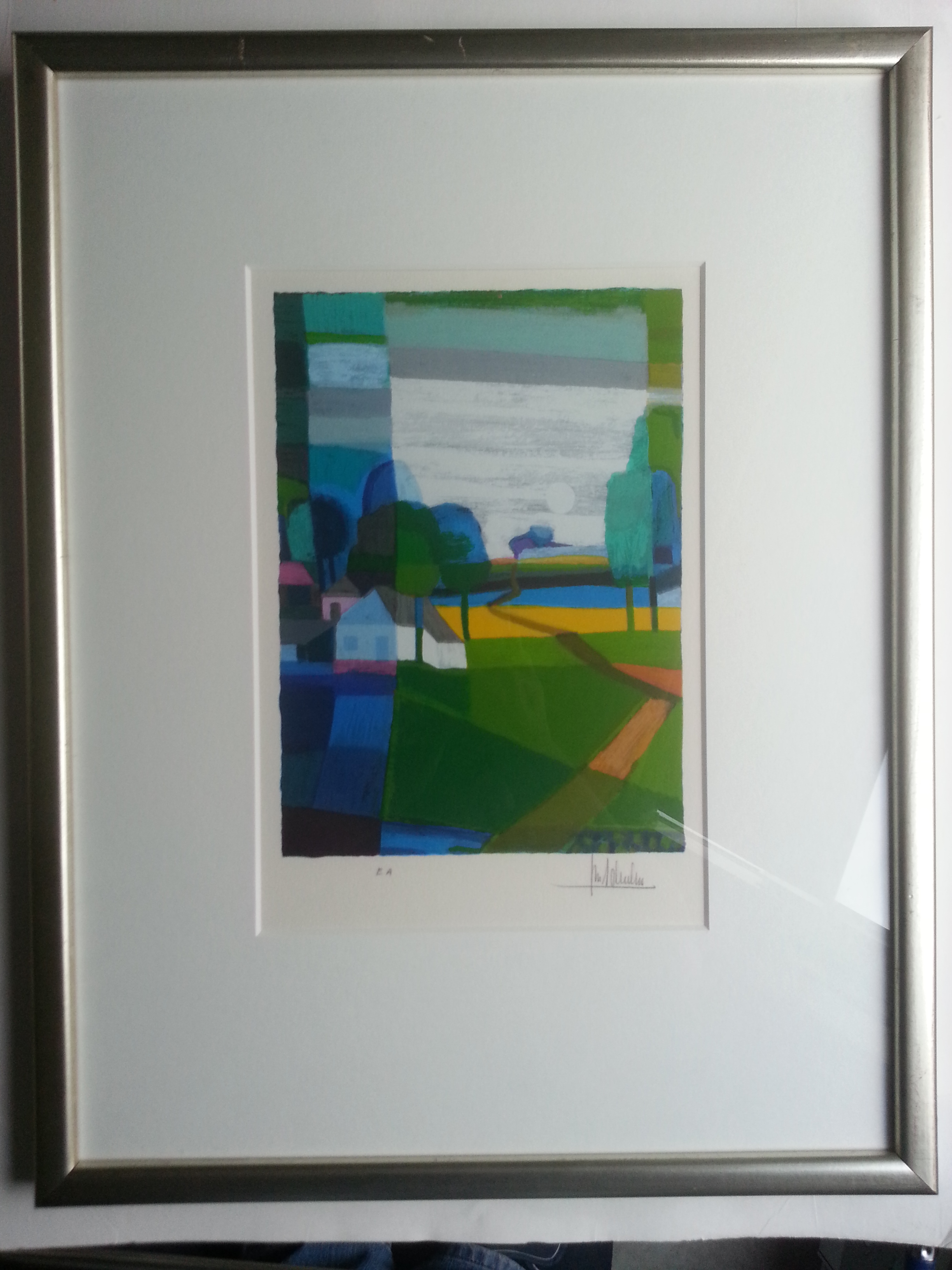 Ton Schulten - Landschap met huizen en bomen kopen? Bied vanaf 295!