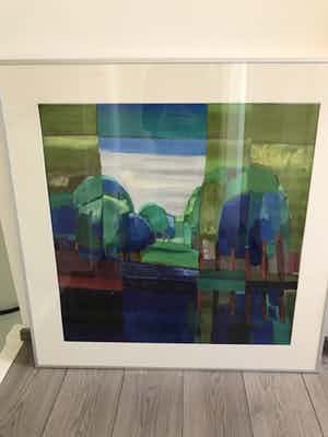 Niet of onleesbaar gesigneerd - Ton schulten op zijde gedrukt verkocht voor € 10!