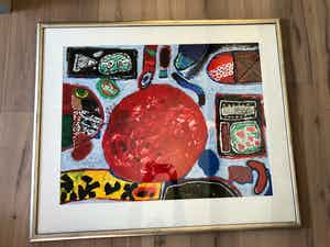 Corneille - gelimiteerde zeefdruk , rood, geel, blauw verkocht voor € 300!