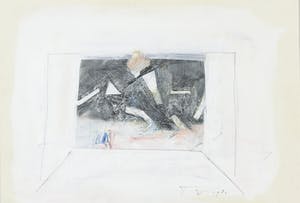 Piet Warffemius - Gouache, potlood en collage, Zonder titel kopen? Bied vanaf 35!