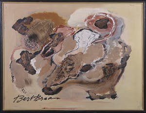 Bert Braam - Acryl op paneel, Abstracte compositie - Ingelijst kopen? Bied vanaf 50!