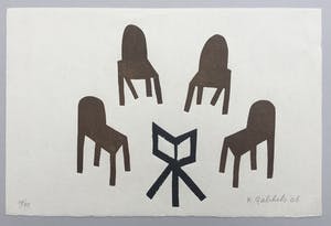 Klaas Gubbels - houtdruk op geschept papier - ‘Hongaars Kwartet’ - 2006 kopen? Bied vanaf 375!