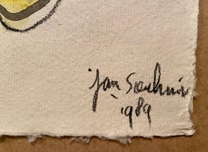 Jan Sierhuis - Acryl/Krijt op geschept papier kopen? Bied vanaf 1!