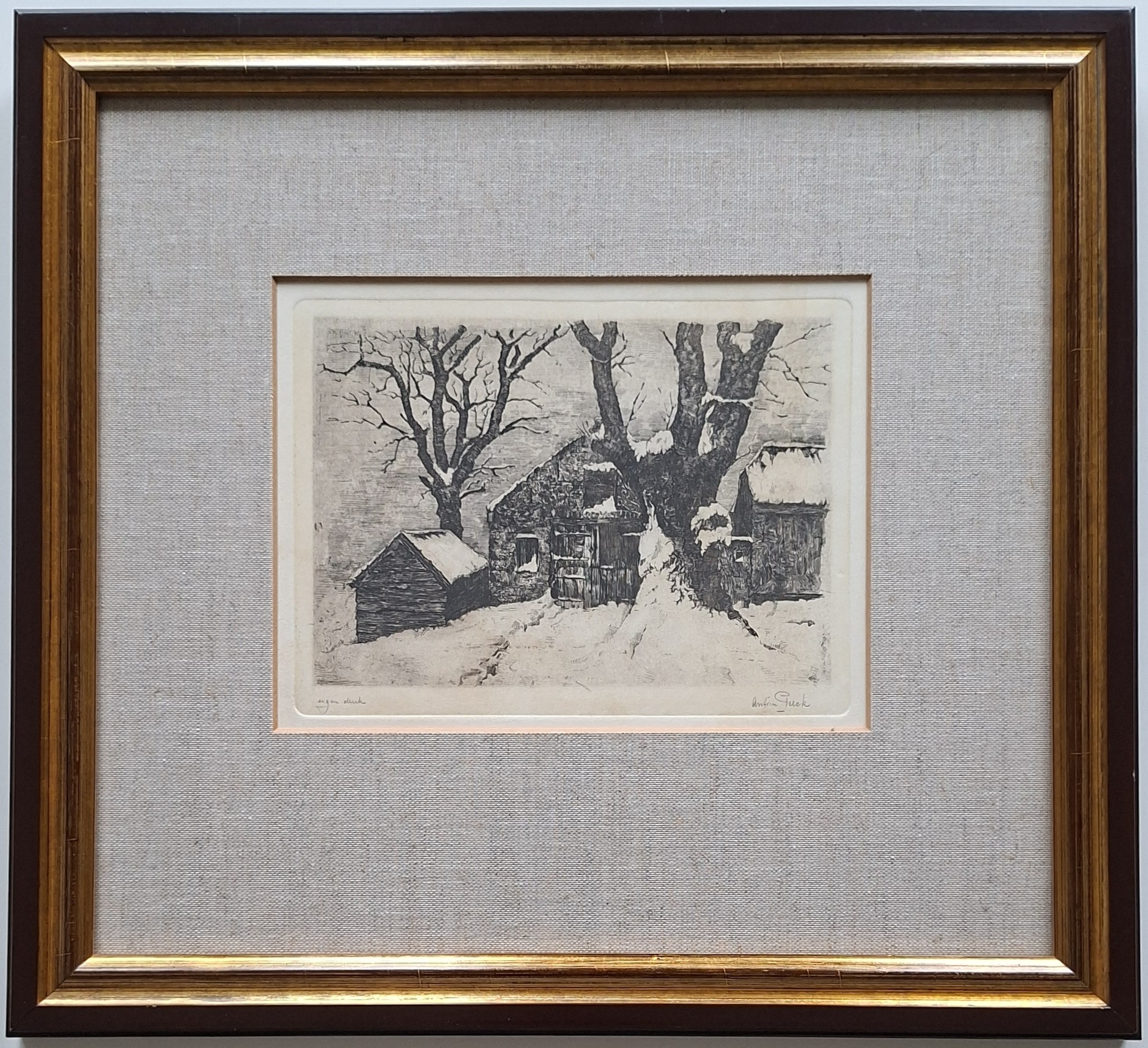 Anton Pieck - ingelijste gesigneerde ets kopen? Bied vanaf 179!