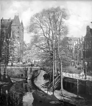 Johan Coenrad Ulrich Legner - Oudegracht Utrecht -voorjaar 1901- verkocht voor € 40!