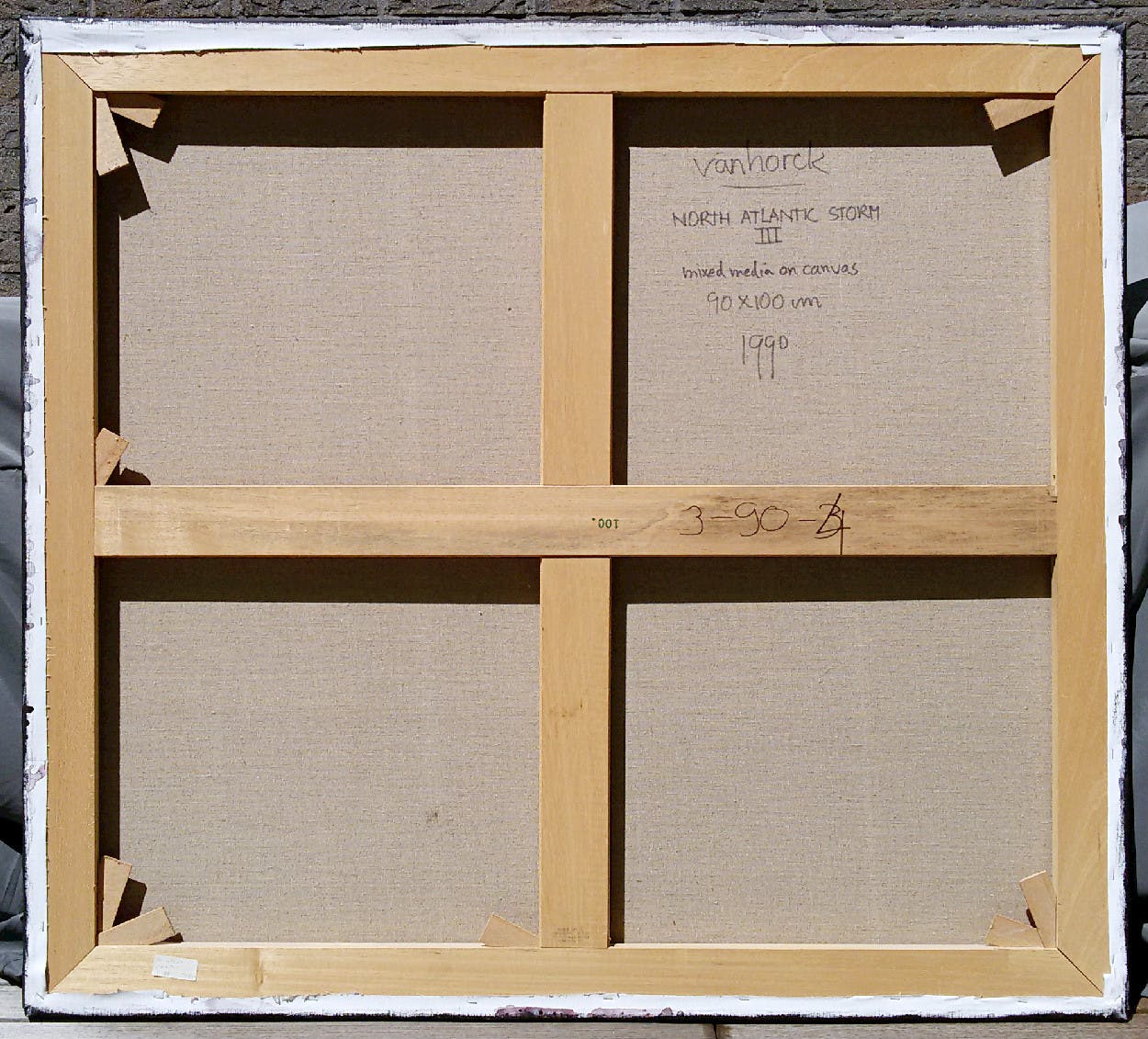 Hans Vanhorck - North Atlantic Storm III, gemengde techniek op doek (groot) kopen? Bied vanaf 1000!