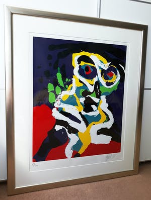 Karel Appel - A summer evening’s slumber, zeefdruk (mooi ingelijst, groot) kopen? Bied vanaf 1250!