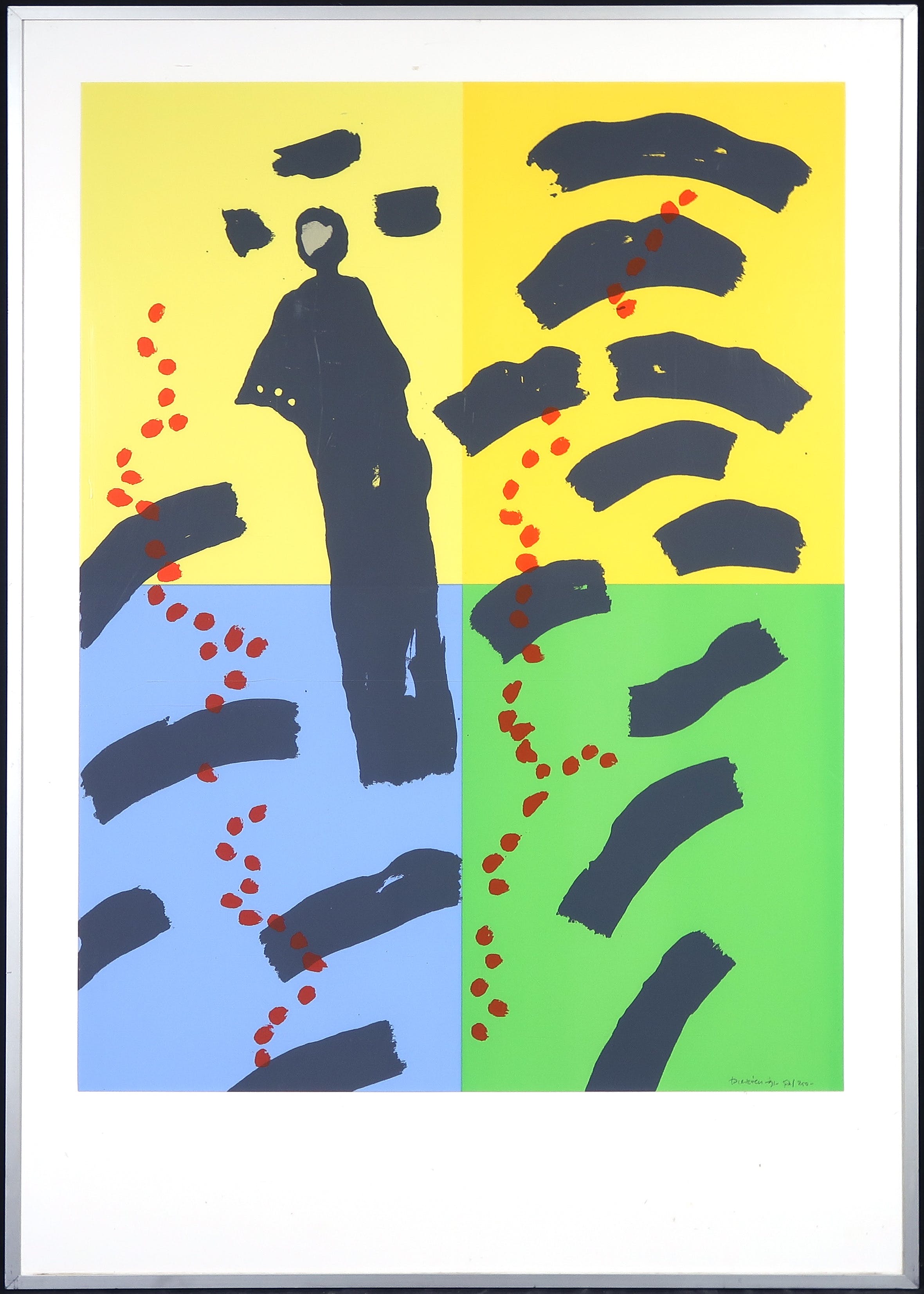 Jef Diederen - Zeefdruk, Zonder titel - Ingelijst kopen? Bied vanaf 50!