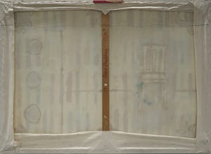 Allard Budding - Olieverf op doek, Zonder titel / Compositie met stoel (Zeer groot) kopen? Bied vanaf 300!