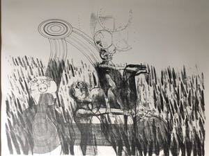 Aat Verhoog - Ruiter - Lithografie, Ingelijst kopen? Bied vanaf 50!