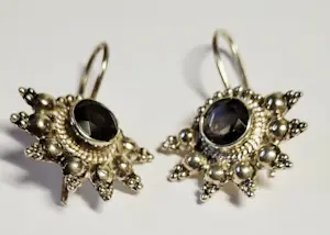 Nieuwe zilveren Oorbellen met gefacetteerde rookkwarts: kopen? Bied vanaf 60!