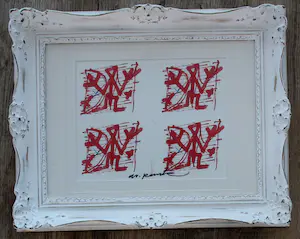 A.R. Penck - Offset litho, ingelijst: Unbekannte Gesellschaft kopen? Bied vanaf 99!