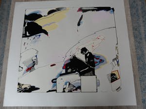 Huibert van Dorp - Zeefdruk, ZT kopen? Bied vanaf 25!