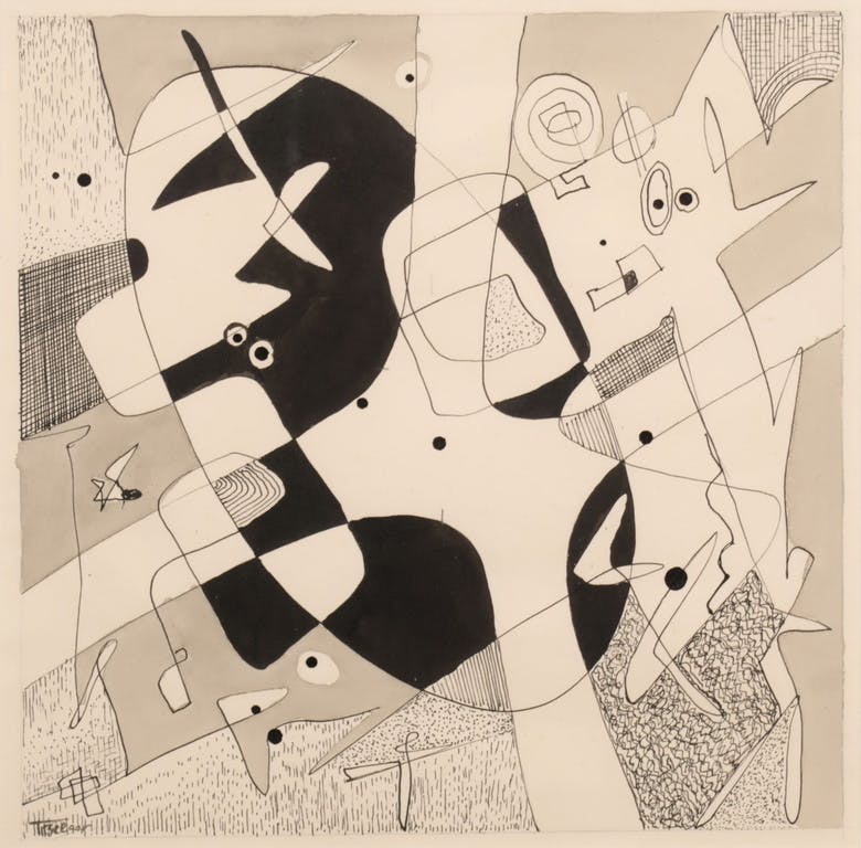 Henri Titselaar - Henri Titselaar: Inkt en Aquarel, Z.T. - Ingelijst + Boek kopen? Bied vanaf 40!