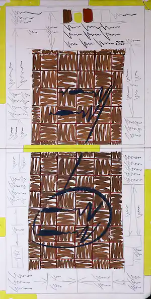 Erik du Chatenier - Wandobject van geglazuurd keramiek, Design no. 2 verkauft für € 1!