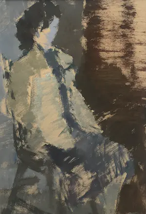 Nico Molenkamp - gouache op papier ‘zonder titel’ - 1953 - ingelijst kopen? Bied vanaf 325!