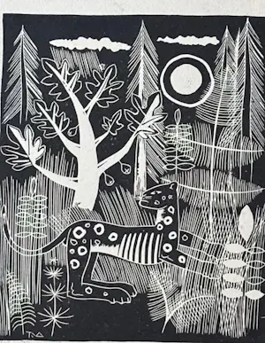 Tinus van Doorn - Landschap met tijger? kopen? Bied vanaf 20!