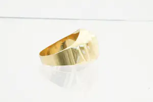57 - Mooi gedetailleerde 18 Krt geel gouden "tulband" of fantasie ring kopen? Bied vanaf 330!