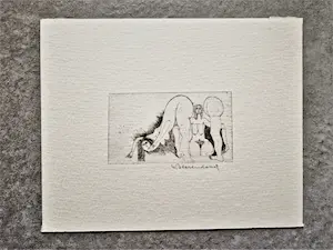 Theo Beerendonk - Expliciete jaren 60 droge naald Ets "3 vrouwen" - potloodgesigneerd kopen? Bied vanaf 28!