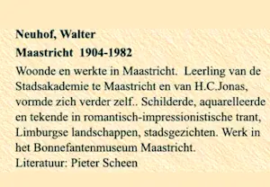 Walter Neuhof - Dorpsstraatje Zuid Limburg kopen? Bied vanaf 65!