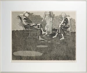 Aat Verhoog - Ets, Zonder titel - Ingelijst kopen? Bied vanaf 1!