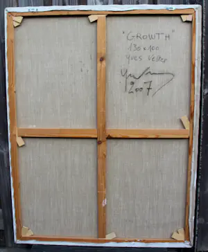 Yves Velter - Olieverf op doek: "Grouth" - 2007 (groot werk!) kopen? Bied vanaf 1999!