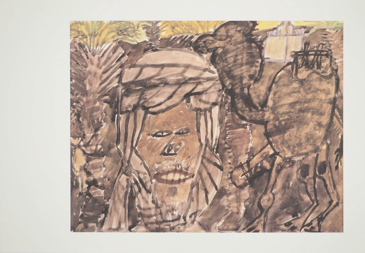AcheterJean Dubuffet - Bédouin et son dromadaire - héliogravure signée - 1991? Enchérissez de 50!