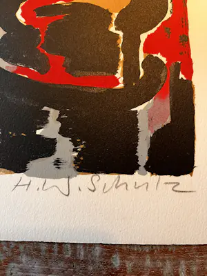 Hans Wolfgang SCHULZ - Abstracte Lithografie, oplage 137 van 150 kopen? Bied vanaf 25!