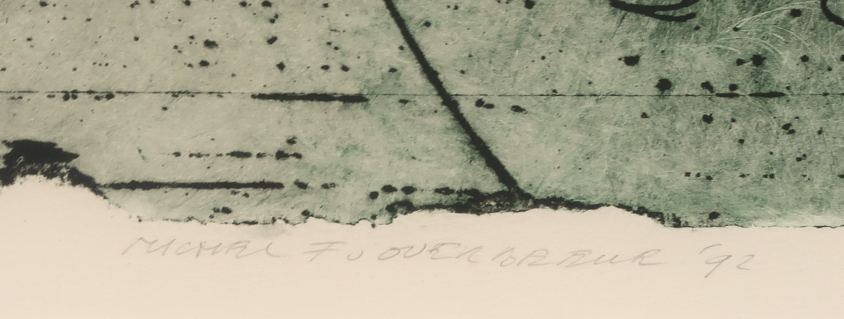 Michel van Overbeeke - Ets met bladgoud, Breaking down - Ingelijst kopen? Bied vanaf 80!