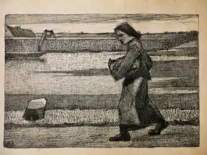 Chris Beekman - Arbeidster langs vaart - Litho verkauft für € 70!