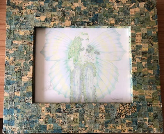 Catharina Naus - 4 heel aparte werkjes waarvan ook de lijst een kunstwerk is. kopen? Bied vanaf 35!