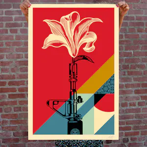 Shepard Fairey - AR-15 Lily Lithograph kopen? Bied vanaf 10!