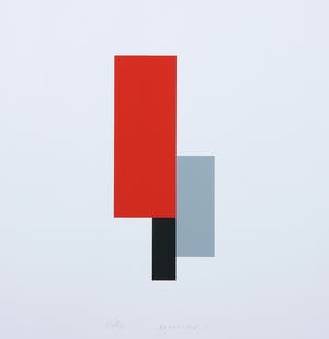 Jo Niemeyer - Zeefdruk, Abstract geometrische compositie kopen? Bied vanaf 70!