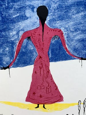 Henk Visch - kleurenlitho - zonder titel - 1994 (Incl passe-partout) kopen? Bied vanaf 125!