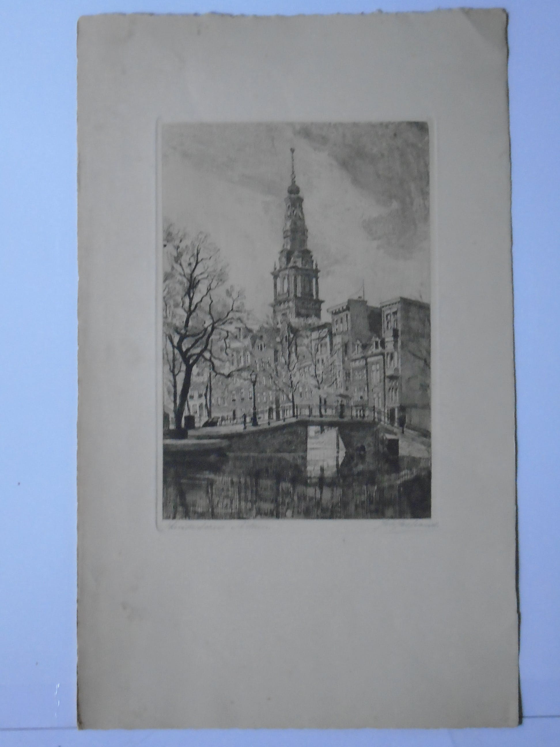 Johannes Josseaud - 4x Amsterdamse Stadsgezichten kopen? Bied vanaf 80!