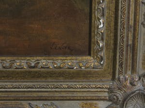Victor van Neer - Olieverf op doek, Portret van oude man en profil - Ingelijst kopen? Bied vanaf 1!