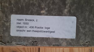 Jan Snoeck - 1930 - Theepot - Zeer kleine oplage van 20 kopen? Bied vanaf 164!